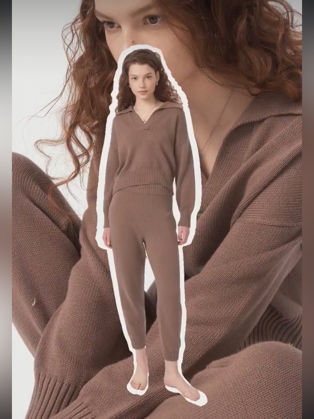 Sister Katie Diana Polo & Jogger in Washed Aubergine (Similar to Babaa)